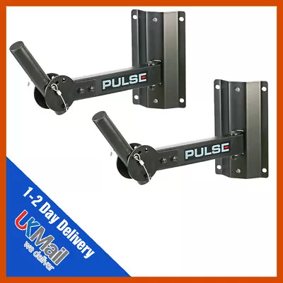 2 X Pulse 50KG Heavy Duty Adjustable Speaker Stand Wall Bracket PA Disco DJ  • £39.99