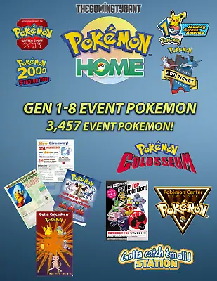 $11.99 • Buy Pokemon Home - All 3,457 Event Pokemon