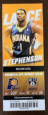 Indiana Pacers 12/28/2013 NBA Ticket Stub Vs Brooklyn Nets • $5.95