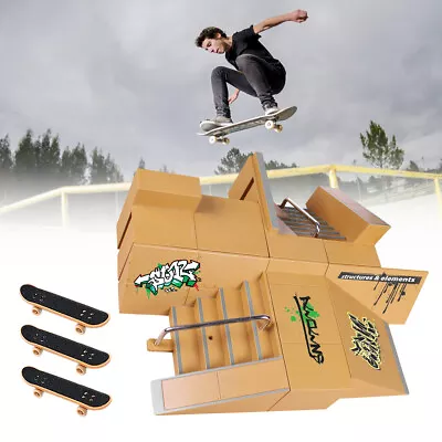 £16.99 • Buy Mini Fingerboard Finger Board Set Skate Park Ramp Parts Tech Deck Ultimate Parks