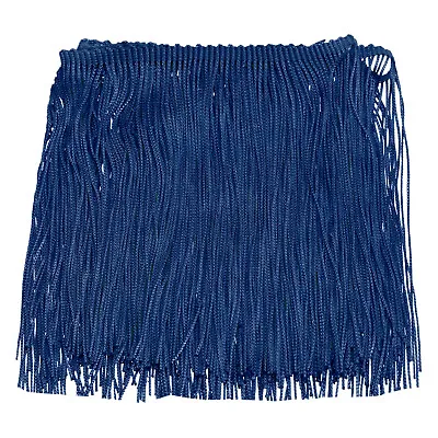 10 Yards 6 Inch Chainette Fringe Trim Tassel Sewing Trim For Clothes Dark Blue • £18.59