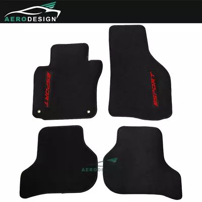 Fits 10-14 VW Golf GTI Coupe Sedan Black Floor Mats Carpet Nylon With Red SPORT • $57.99