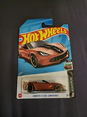 HOT WHEELS 2023 #34 - Corvette C7 Z06 Convertible (Copper - Long Card)  • $5