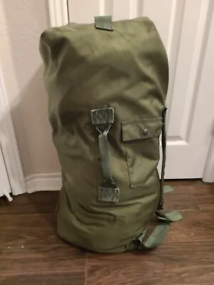 Us Military  Bag Army Duffle Green Deployment Pack Duffel Top Load • $25