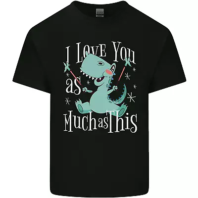 T-Rex I Love You Dinosaur Valentines Day Mens Cotton T-Shirt Tee Top • £7.99