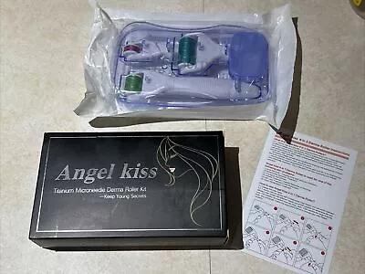 Derma Roller Kit Angel Kiss 4 In 1 Golden Titanium Microneedle Roller Face Body • $51.26