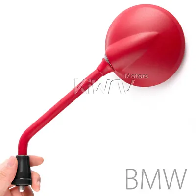 Magazi Mirrors Metal Steel Round Shape Red 10mm X 1.5 Pitch Fits BMW R12R • $83.28