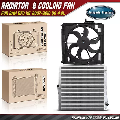 Radiator & Cooling Fan Assembly Kit For BMW E70 X5	2007-2010 V8 4.8L 17427598738 • $359.99