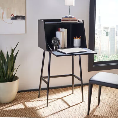 SAFAVIEH Xander Modern Secretary Desk | Black | • $171.99