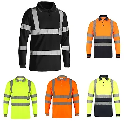 £13.95 • Buy Hi Viz Polo Visibility T-shirt Reflective Security Tape High Vis Safety Work Top