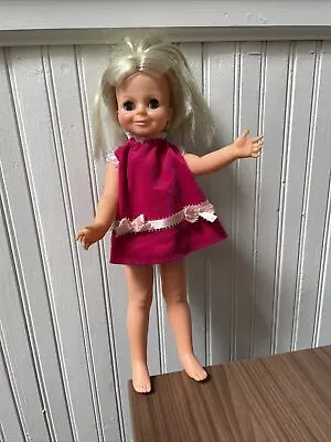 Velvet Doll VINTAGE Ideal Crissy Family 1970s Velvet Doll Growing Blonde Hair • $32.99