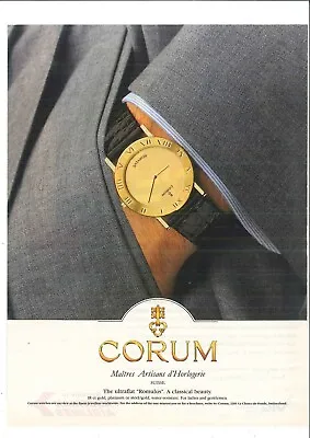 $6 • Buy 1993 Advertising CORUM Romulus Watch Original Print Ad 