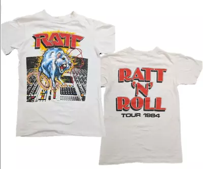 Vintage Ratt T-shirt Retro Music Tour 1984 Graphic Tee White Gift Fans Men Women • $9.99