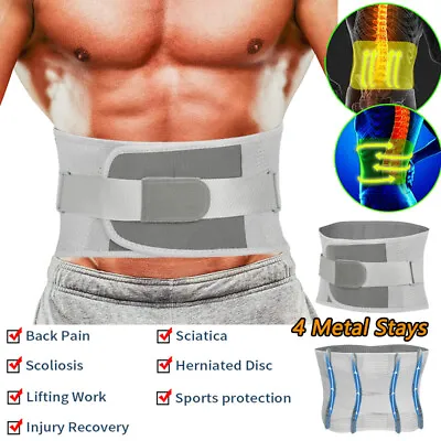 Abdominal Binder Hernia Support Back Stomach Compression Belt Lower Lumbar Brace • £8.79