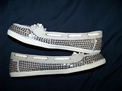 Women's Bongo Slip On Shoes With Silver Sequins - Size 9 - Excellent Condition • $16.99