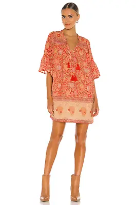 $189 • Buy Spell Love Story Flutter Tunic Dress Coral Size XS BNWT