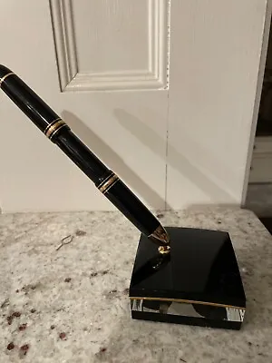  MONTBLANC   147 Traveler  LeGrand  Fountain Pen &  Crystal  Stand  Sets. • $625