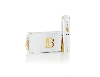 BALMAIN PARIS Cordless Hair Straightener Limited Edition White And Gold NIB • $190.88