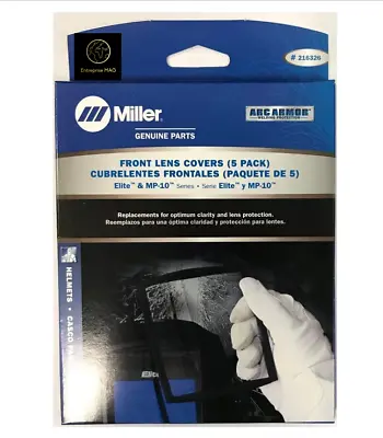Miller 216326 Elite & MP-10 Front Lens Cover Pkg = 5 • $24.99