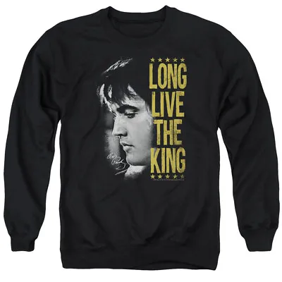 Elvis Presley Long Live The King Crewneck Sweatshirt Licensed Music Rock Black • $24.49