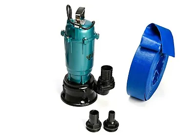 £139.95 • Buy Submersible Sewage FLOOD Water Drain Septic Sump Cesspool Grinding Pump 10m Hose