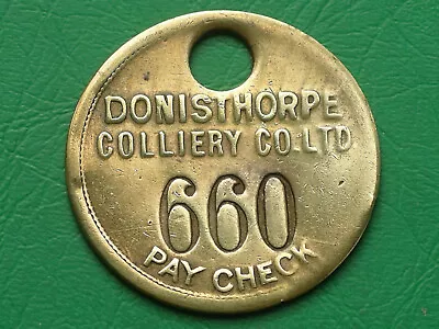 Pre 47 Donisthorpe Colliery Co Ltd Brass Pit Pay Check Miners Mining Token Tally • £14.99