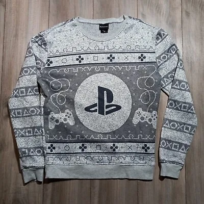 $17.99 • Buy Playstation Pullover Christmas Sweater Men's Medium Gray