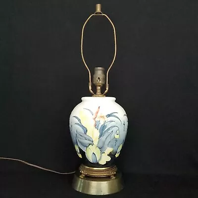 Vintage  Florian Ware  Moorcroft Pottery Style  Lamia  Tube Lined Lamp 22  • $129