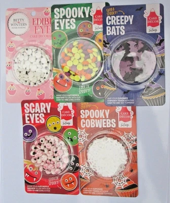 £3.49 • Buy Edible Eyes Spooky  Eyes And Creepy Bats Halloween Cake Decorations Toppers