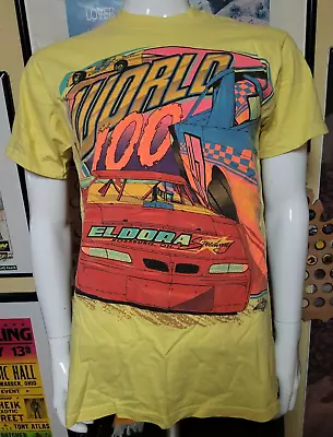 VTG 1996 Eldora Speedway World 100 Racing T Shirt Medium Donnie Moran Winners • $29.99