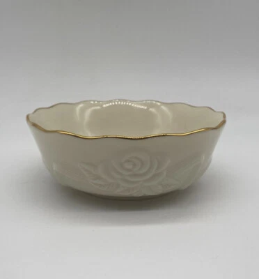 $8 • Buy Lenox Rosebud Ivory Gold Trim 5 Inch Bowl