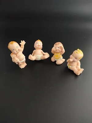 Galoob Magic Diaper Babies 4 Pc Cake Top Decoration Baby Shower 1991 Vintage • $17.99