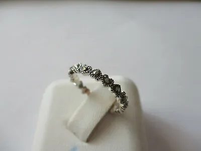 Sterling Silver Marcasite Ring Stackable 16 Hearts Every Ocasion Size 7 • $13.95