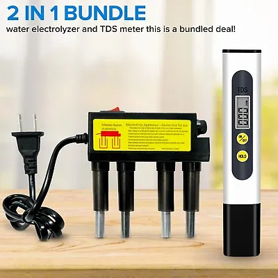 Water Electrolyzer And TDS Meter Bundle NEW. SAME DAY SHIPPING. Spare Fuse. • $19.99