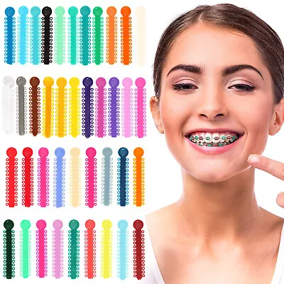 1040Pcs Dental Orthodontic Ligature Ties Braces Elastic Rubber Bands Mixed Color • $5.22