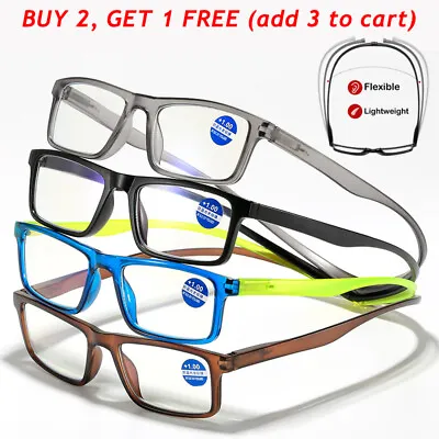 Magnetic Reading Glasses Snap Click Neck Hang Presbyopic Eyeglasses +1.00 ~ 4.00 • $8.99