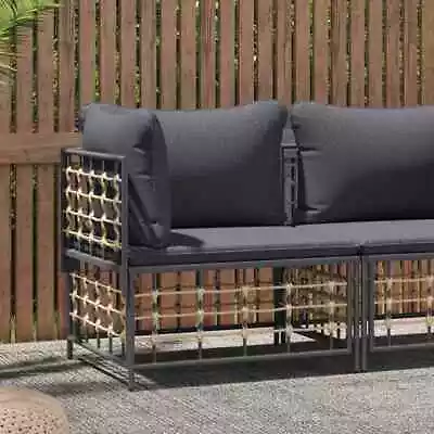 Outdoor Furniture Outdoor Sofa And Table Lounge Setting Poly Rattan VidaXL • $119.99