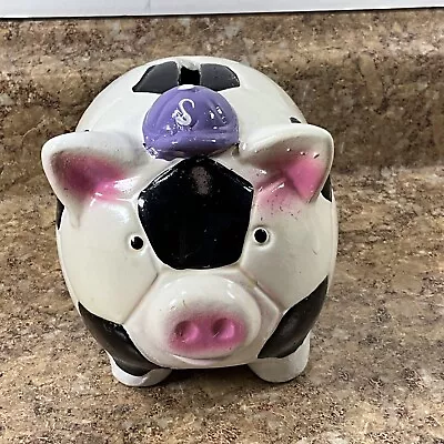 Vintage Soccer Ball Shaped Pig Piggy Bank • $3