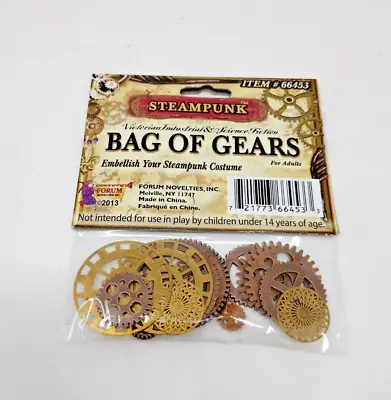 Steampunk DIY Victorian Costume Embellishment Bag Of Brass Gears NOS • $9.95