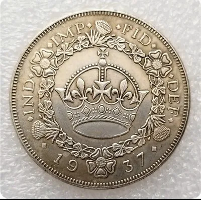 King Edward Viii 1937 Wreath Silver Crown Coin Great Britain United Kingdom • £8.95