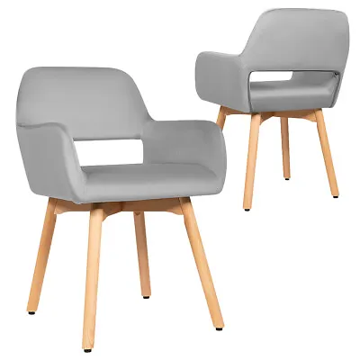 Velvet Accent Armchair Set Of 2 Side Dining Chairs Modern Upholstered Seat Tub • £87.95