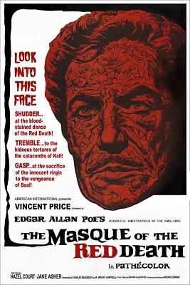 Vintage Vincent Price Horror Movie Poster The Masque Of The Red Death • $14.99