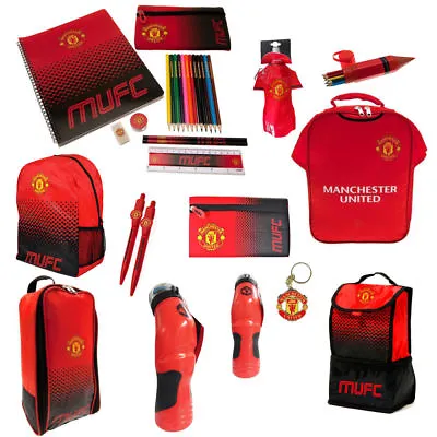 £13.95 • Buy Manchester United FC Back To School Gym Backpack Boot Bag Bottle For Boy & Girl