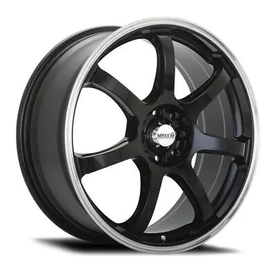 17 Inch 17x7 Maxxim 11B KNIGHT Black Machined Wheels Rims 4x4.5 4x114.3 +40 • $732.93