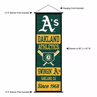 Oakland A's Room Banner Poster Art Canvas • $29.95