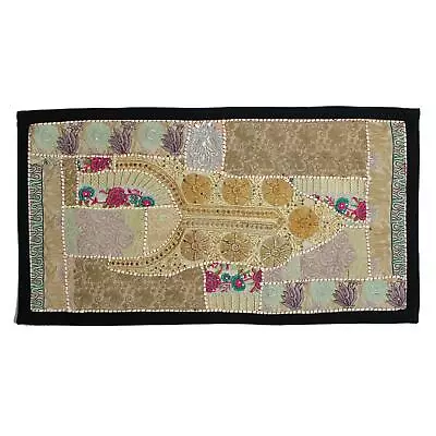 Wall Art Vintage Tapestry Indian Handmade Embroidered Patchwork Dorm Hanging Ac • $19.99