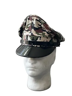 Real Cowhide Camouflage Print Leather MuirBikerGay Cap • £38.99