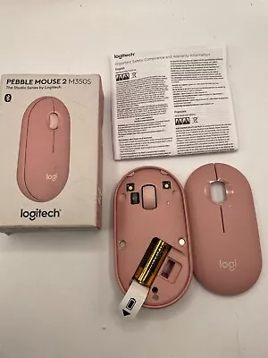 Logitech Pebble M350 Wireless Optical Mouse - Pink • £14.99