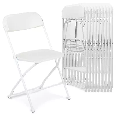 (10 Pack) Plastic Folding Stackable Chairs Seat -Office Home Event Wedding Party • $179.99