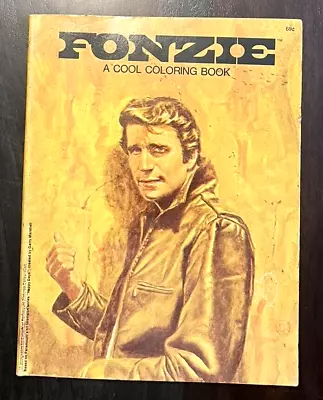 1976 Fonzie Cool Coloring Book Treasure Books Happy Days Fonz Half Colored VTG • $9.99